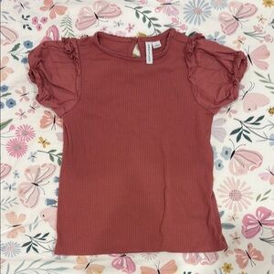 Janie and Jack Puff Sleeve Top - Rose